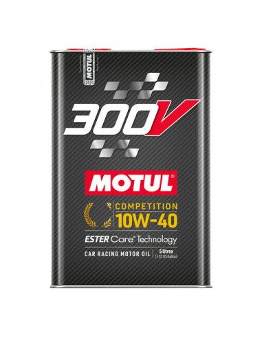 Huile MOTUL 300V Compétition 10w40 5L destockage