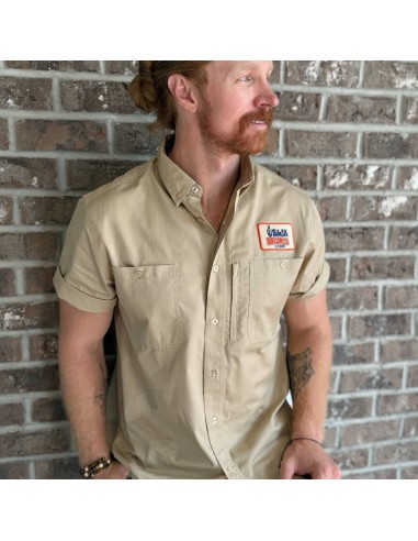 Ford Baja Bronco Men's Short-Sleeve Double-Pocket Work Shirt pas cher 