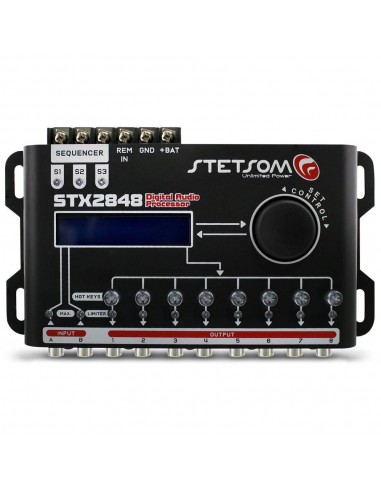 Stetsom STX 2848 DSP Crossover & Equalizer 8 Channel Full Digital Signal Processor (Sequencer) 2.8 acheter