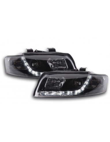 PH1035 PHARES DAYLIGHT AVEC FEUX DE JOUR POUR AUDI A4 (TYPE 8E) ANNÉE: 01-04 NOIR le des métaux précieux