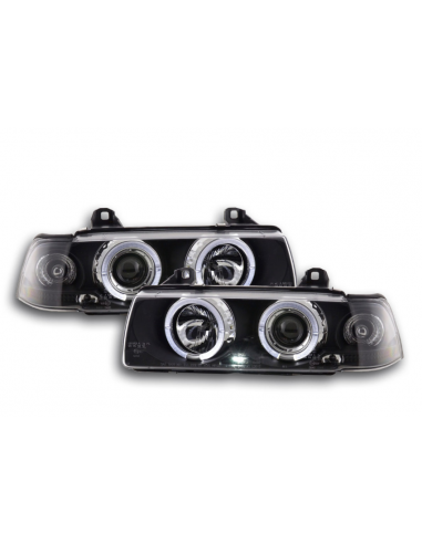 PH1039 PHARES ANGEL EYES BMW 3ER E36 LIMO AN. 92-98 NOIR basket pas cher